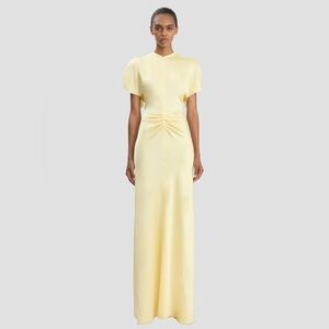 Victoria Beckham Light Yellow Maxi Dress